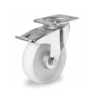 Roda giratória com travão 100 mm de diâmetro - PA