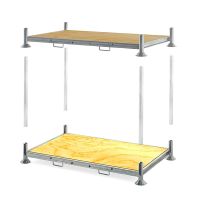 Rack móvel duplo - 1850x1035x310mm - galvanizado