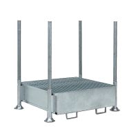 Rack móvel 1400x1035x500 mm - com tina de retenção, 440 Litros