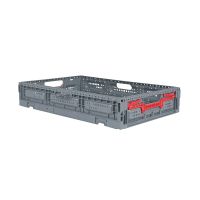 Caixa dobrável de plástico perfurado 600x400x115mm - 23 litros