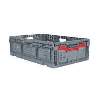 Caixa dobrável 600x400x185mm - perfurada / capacidade 39 litros