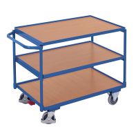 Carrinho de plataforma 950x500x1050mm com três prateleiras