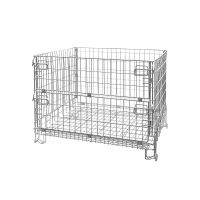 Contentor metálico dobrável, galvanizado, 500 kg, 1200x1000x1000mm