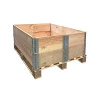 Colar de madeira para palete com seis dobradiças 1200x1000x200mm - Usado
