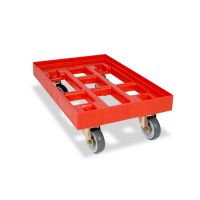Carrinho plástico com rodízios 610x410mm - perfurado