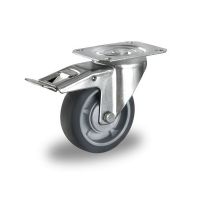 Roda giratória inibida 100 mm de diâmetro com rolamento de esferas - PP / TPR
