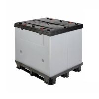 Contentor dobrável de plástico, Tripbox, 1220x1020x1180mm- com patins desmontáveis