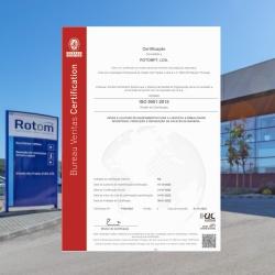 A Rotom Portugal obteve a certificaçăo do sistema de gestăo da qualidade ISO 9001:2015